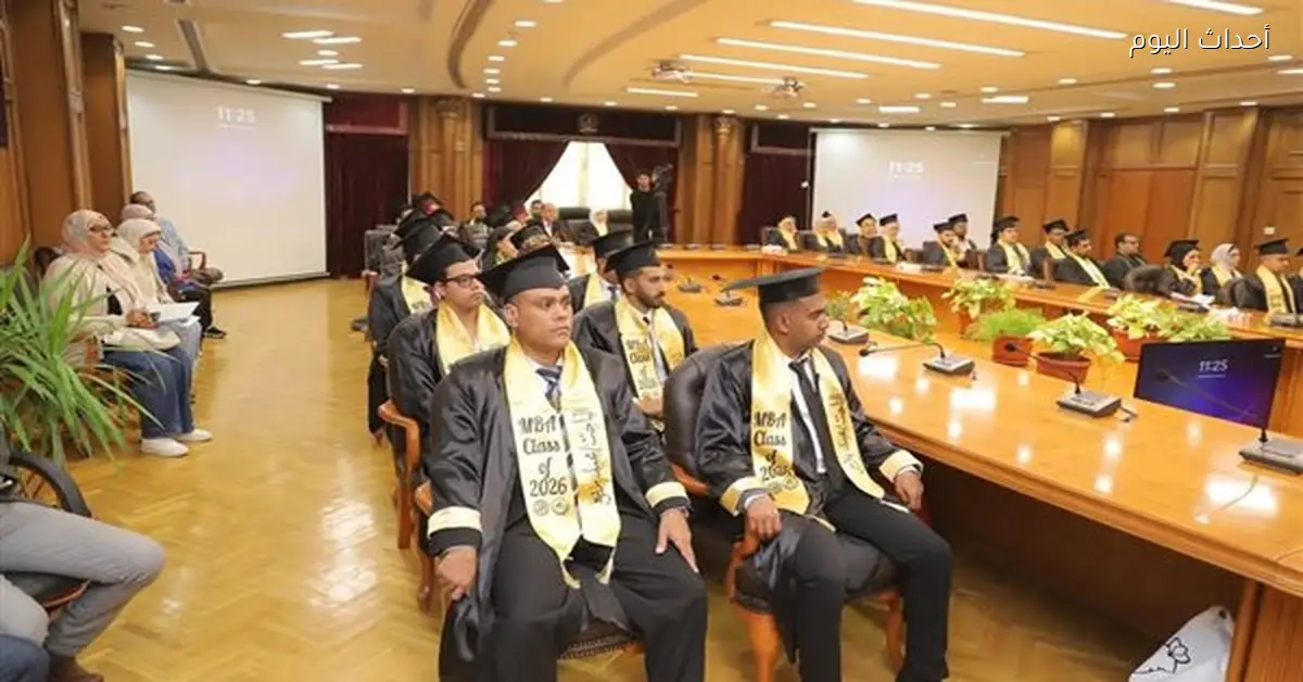 مناقشة مشاريع تخرج برنامج MBA في تجارة السويس بالتعاون مع نقابة المهندسين