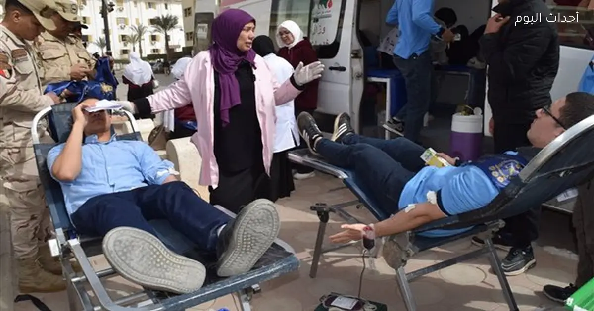 حملة تبرع بالدم لصالح مستشفيات جامعة بني سويف