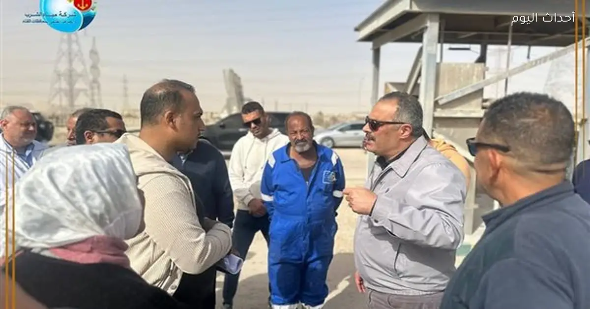 رئيس مياه القناة يتفقد محطة معالجة عتاقه في السويس
