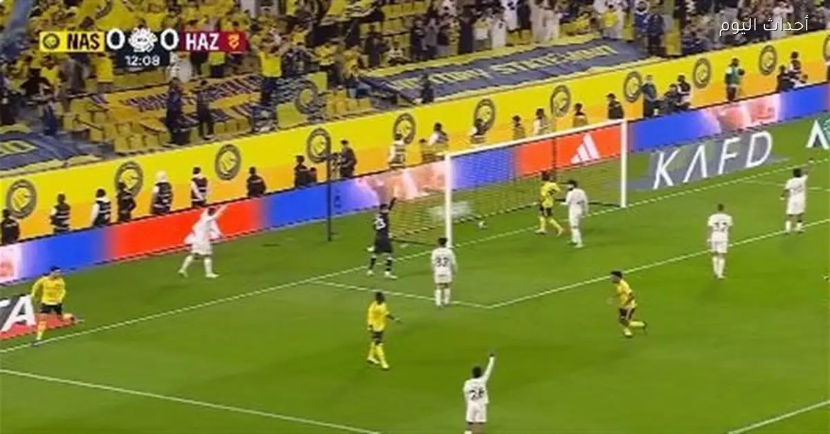 كريستيانو رونالدو يسجل هدفا جميلا للنصر أمام الحزم في الدوري السعودي