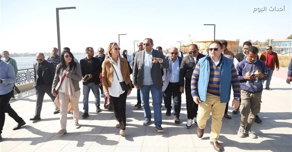 محافظ قنا وسفيرة الاتحاد الأوروبي يتفقدان تطوير كورنيش النيل