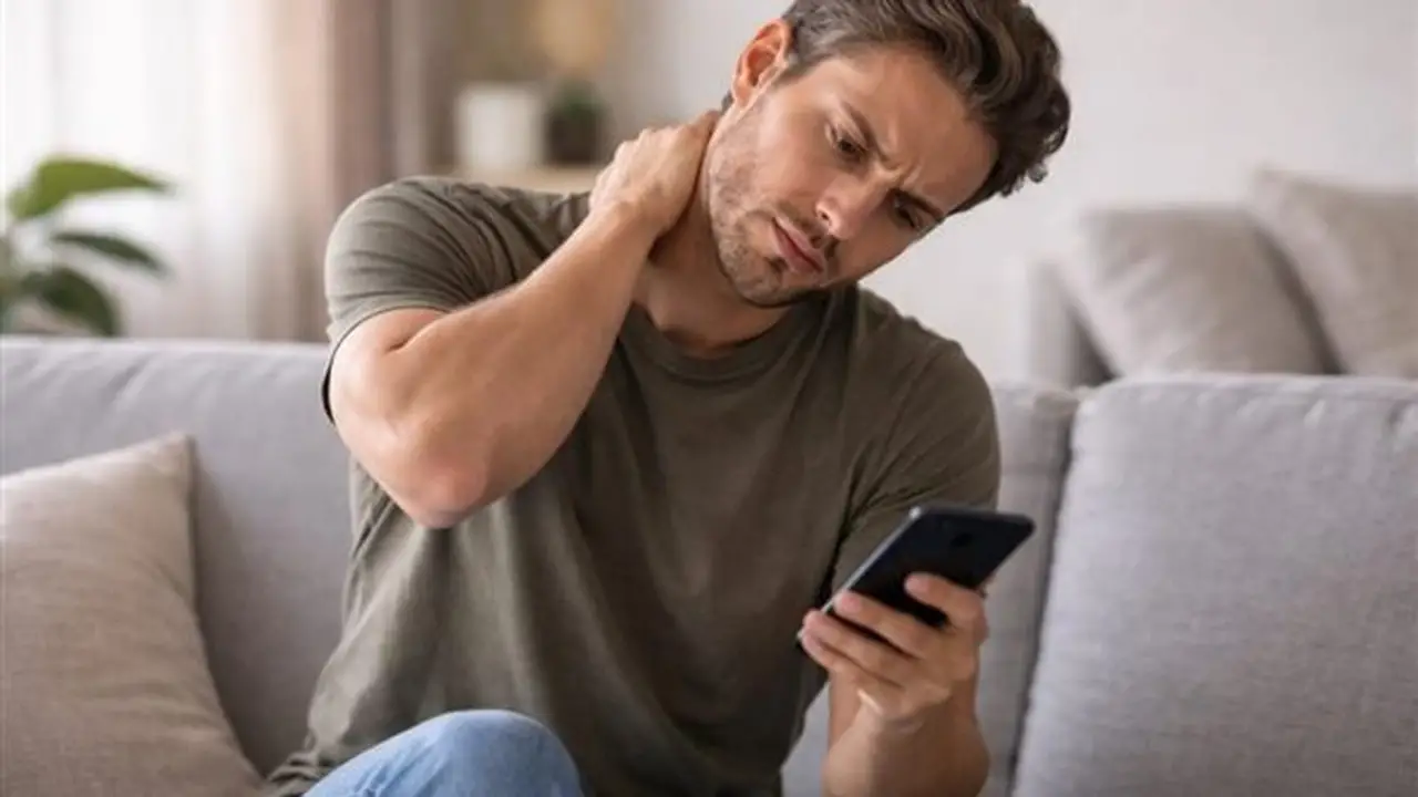 استشاري عظام يحذر من الإفراط في استخدام الهاتف: خطر الجلوس الطويل على عضلات الرقبة